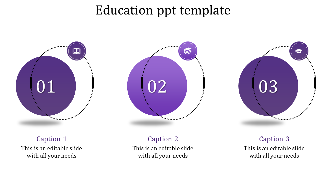 Attractive Education PPT Template Presentation Slide